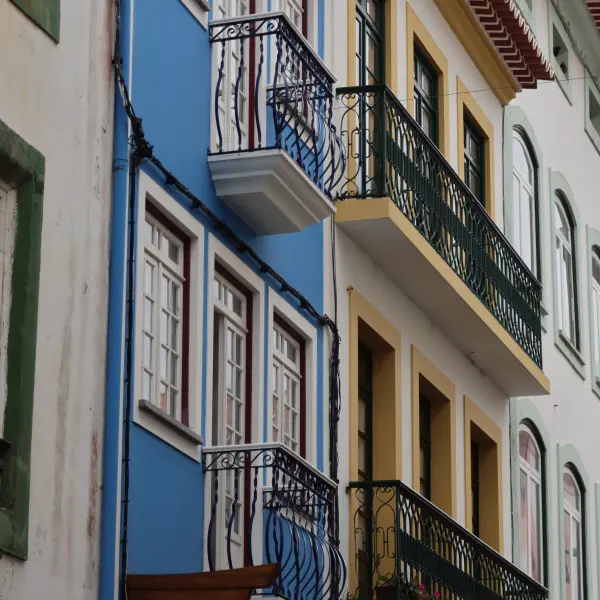 Barevné domy, Angra de Heroismo, Terceira, Azorské ostrovy