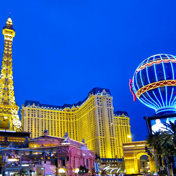 Noční pohled na Las Vegas, USA