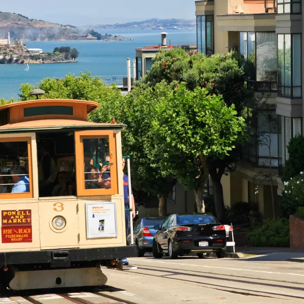 Unikátní tramvaj v San Franciscu, USA