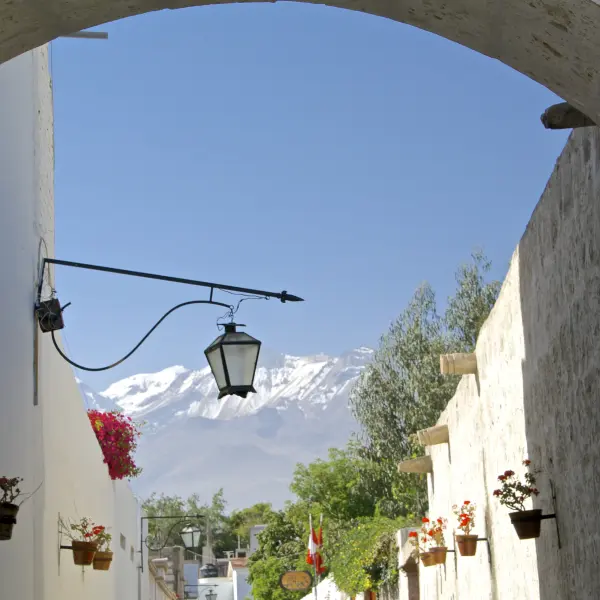 Pohled na sopku, Arequipa, Peru