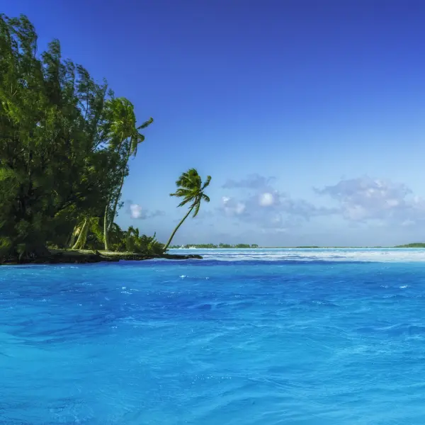 Ikonická pláž s bílým pískem, Bora Bora, Francouzská Polynésie