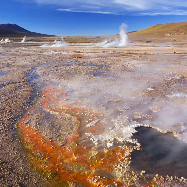 Gejzír El Tatio, poušť Atacama, Chile