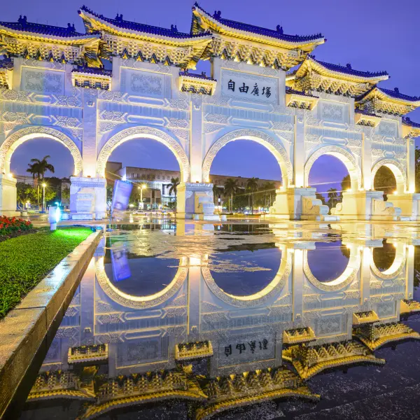 Čankajškův památník na náměstí svobody, Taipei,  Taiwan