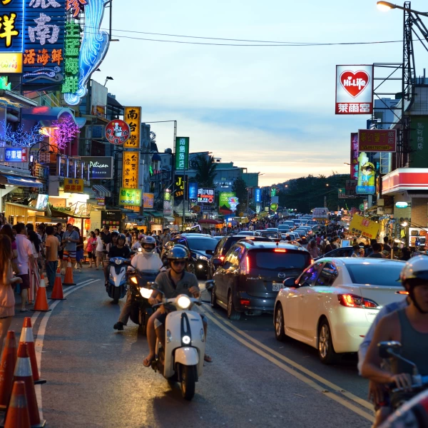 Hustá doprava v Kentingu, Taiwan