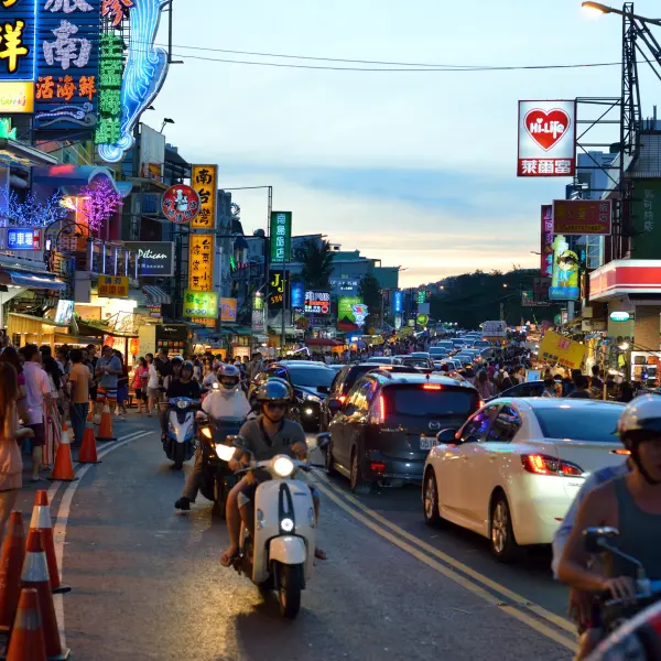 Hustá doprava v Kentingu, Taiwan