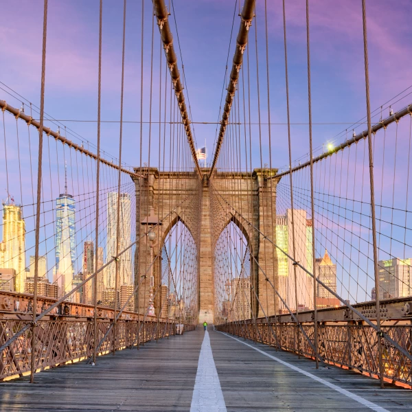 Ikonický Brooklynský most, New York City, USA