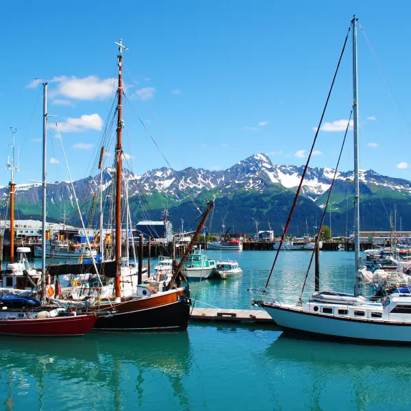 Přístav ve městečku Seward, Aljaška