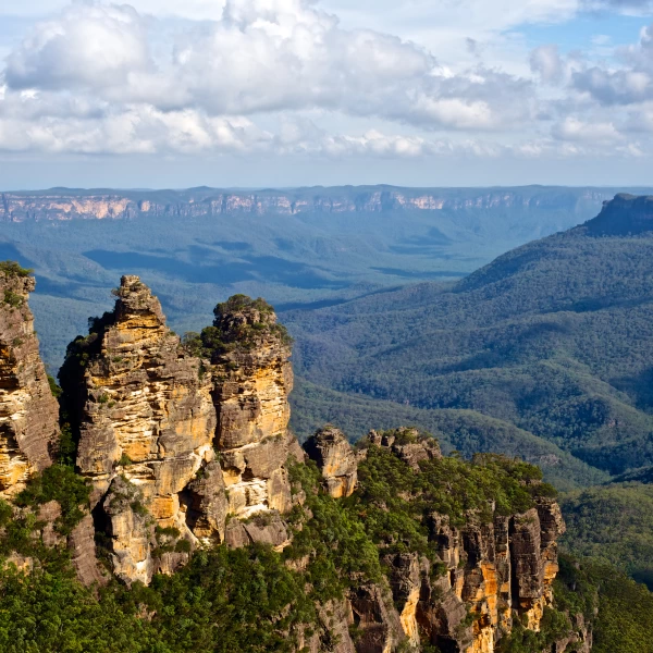 Tři sestry v pohoří Modré hory, Austrálie
