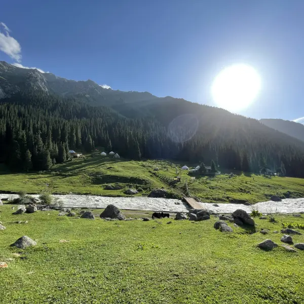 Údolí Altyn Arashan, Kyrgyzstán